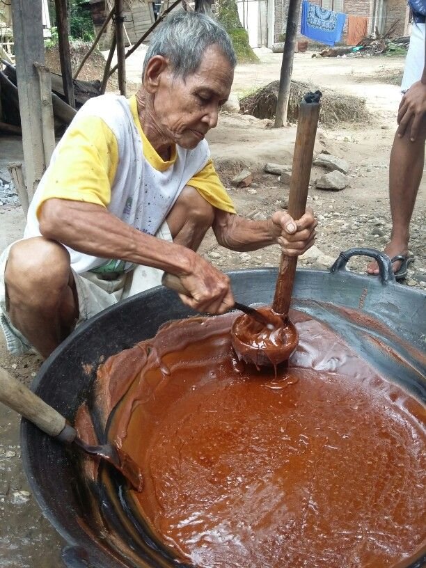 Traditional palm sugar production
